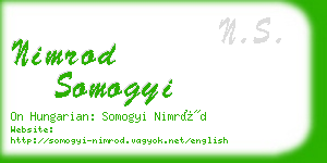 nimrod somogyi business card